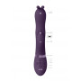 Vibratore vaginale rabbit in silicone Triple Action Vibrating Rabbit with PulseWave Shaft Purple