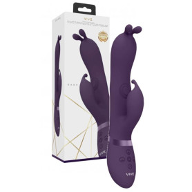 Vibratore vaginale rabbit in silicone Triple Action Vibrating Rabbit with PulseWave Shaft Purple