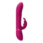 Vibratore rabbit in silicone per punto G Vibrating and Rotating Beads G-Spot Rabbit Pink