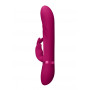 Vibratore rabbit in silicone per punto G Vibrating and Rotating Beads G-Spot Rabbit Pink