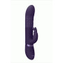 Vibratore rabbit rotante in silicone Vibrating and Rotating Beads G-Spot Rabbit Purple