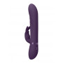 Vibratore rabbit rotante in silicone Vibrating and Rotating Beads G-Spot Rabbit Purple