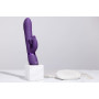 Vibratore rabbit rotante in silicone Vibrating and Rotating Beads G-Spot Rabbit Purple