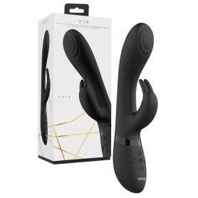 Vibratore rabbit vaginale clitoride in silicone Cato Pulse G-spot nero