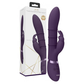 Vibratore rabbit in silicone Stimulating Rings Vibrating G-Spot Rabbit Purple