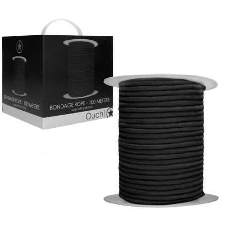 Corda per shibari costrittivo sadomaso Ouch - Bondage Rope - 100 Meters - Black