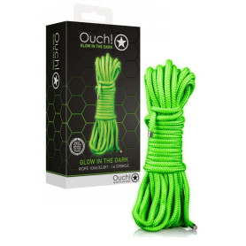 Corda bondage sexy costrittivo 10m/16 Strings - Glow in the Dark - Neon Green