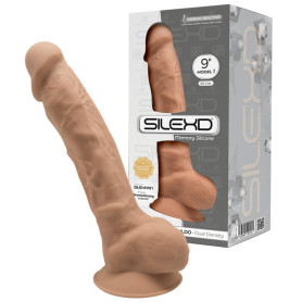 Dildo anale vaginale in silicone realistico Model 1 23 cm caramel