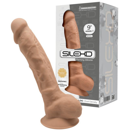 Dildo anale vaginale in silicone realistico Model 1 23 cm caramel