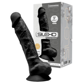 Dildo vaginale anale in silicone realistico Model 1 23 cm black
