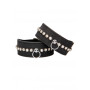 Manette per caviglie fetish sexy costrittivo sadomaso DIAMOND STUDDED ANKLE CUFFS - BLACK