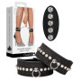 Manette per caviglie fetish sexy costrittivo sadomaso DIAMOND STUDDED ANKLE CUFFS - BLACK