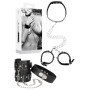 Collare con manette bondage sexy costrittivo Bonded Leather Collar With Hand Cuffs