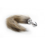 Plug anale con coda dilatatore indossabile Fox Tail Butt - Silver