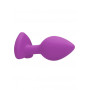 Plug anale in silicone piccolo dilatatore con pietra Diamond Heart Butt Plug - Regular - Purple