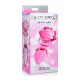 Plug anale grande in vetro con rosa Glass Large Anal Plug - Pink Rose