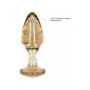 Set plug anale piccolo medio grande con glitter oro Ouch!