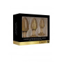 Set plug anale piccolo medio grande con glitter oro Ouch!