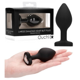 Plug in silicone medio con pietra a cuore Ouch!