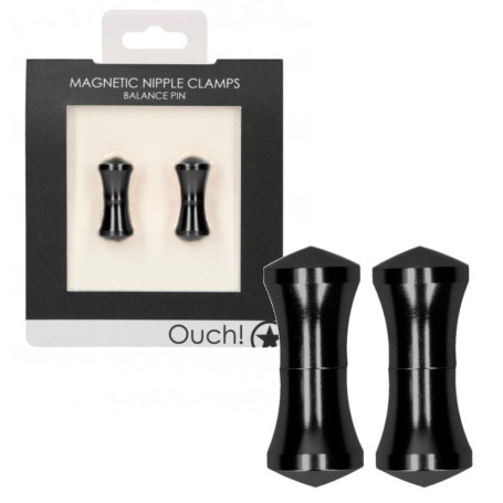 Morsetti per capezzoli Magnetic Nipple Clamps - Balance Pin - Black