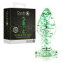 Plug anale grande in vetro dilatatore glass butt Glow in the Dark - Large - Clear