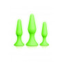 Plug butt kit dilatatore anale mini maxi set dildo indossabile Glow in the dark