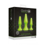Plug butt kit dilatatore anale mini maxi set dildo indossabile Glow in the dark