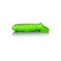 Guaina fallica per allungamento pene Swirl Stretchy Penis Sleeve - Glow in the Dark - Neon Green