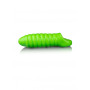 Guaina fallica per ingrandimento pene Swirl Thick Stretchy Penis Sleeve - GitD - Neon Green