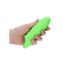 Guaina fallica per ingrandimento pene Swirl Thick Stretchy Penis Sleeve - GitD - Neon Green