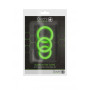 Kit anello fallico ritardante per pene 3 pcs Cock Ring Set - Glow in the Dark - Neon Green