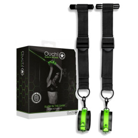 Manette per porta bondage Door Restraint Kit - Glow in the Dark - Neon Green/Black