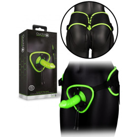 Fallo indossabile vaginale anale Strap-on Harness - Glow in the Dark - Neon Green/Black