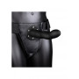 fallo cavo indossabile vaginale anale Curved Hollow Strap-on - 8'' / 20 cm - Black