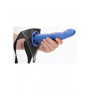 fallo anale vaginale indossabile cavo Curved Hollow Strap-on  8'' / 20 cm  Metallic Blue