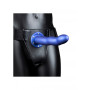 fallo anale vaginale indossabile cavo Curved Hollow Strap-on  8'' / 20 cm  Metallic Blue