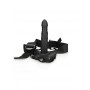 fallo indossabile dildo cavo vaginale anale Twisted Hollow Strap-on - 8'' / 20 cm - Black