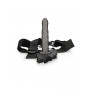 fallo cavo vaginale indossabile dildo anale Twisted Hollow Strap-on 20 cm gun metal