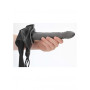 fallo cavo vaginale indossabile dildo anale Twisted Hollow Strap-on 20 cm gun metal