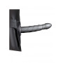 fallo cavo vaginale indossabile dildo anale Twisted Hollow Strap-on 20 cm gun metal