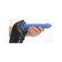 fallo vaginale cavo indossabile dildo anale Twisted Hollow Strap-on 20-cm metallic blue