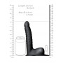 fallo vaginale cavo dildo anale indossabile Ribbed Hollow Strap-on with Balls - 8'' / 21 cm - Black