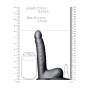 Fallo anale cavo dildo vaginale indossabile Ribbed Hollow Strap-on with Balls - 8'' / 21 cm - Gun Metal