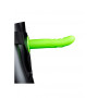 fallo anale vaginale indossabile dildo cavo Textured Curved Hollow Strap-on - 8'' / 20 cm - GitD - Green