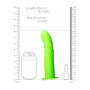 fallo anale vaginale indossabile dildo cavo Textured Curved Hollow Strap-on - 8'' / 20 cm - GitD - Green