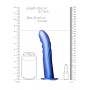 fallo cavo vaginale dildo anale indossabile Textured Curved Hollow Strap-on - 8'' / 20 cm - Met Blue