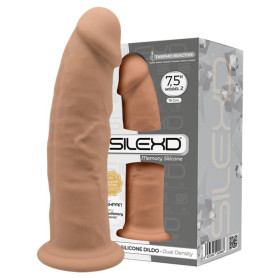 Dildo MAXI anale vaginale con ventosa in silicone realistico Model 2 19 cm caramel