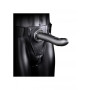 fallo cavo anale dildo vaginale indossabile Textured Curved Hollow Strap-on - 8'' / 20 cm - Gun Metal