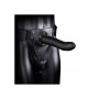 fallo cavo anale vaginale dildo indossabile Textured Curved Hollow Strap-on - 8'' / 20 cm - Black