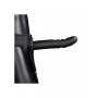 fallo cavo anale vaginale dildo indossabile Textured Curved Hollow Strap-on - 8'' / 20 cm - Black